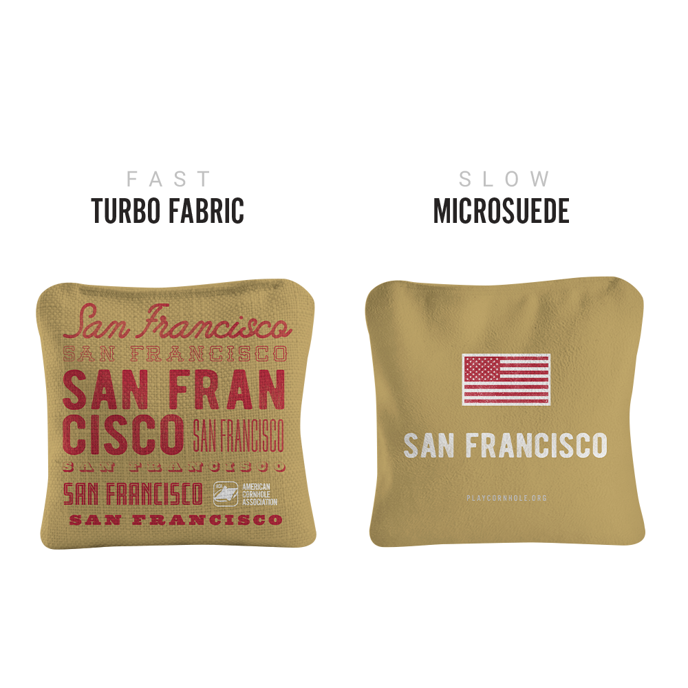 San Francisco Football Vintage Gameday Synergy Pro Cornhole Bags