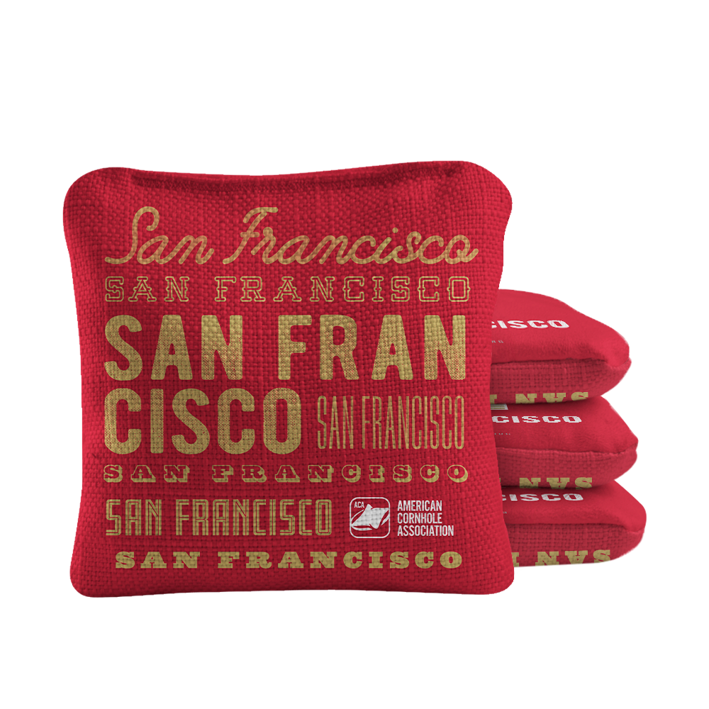 San Francisco Football Vintage Gameday Synergy Pro Cornhole Bags