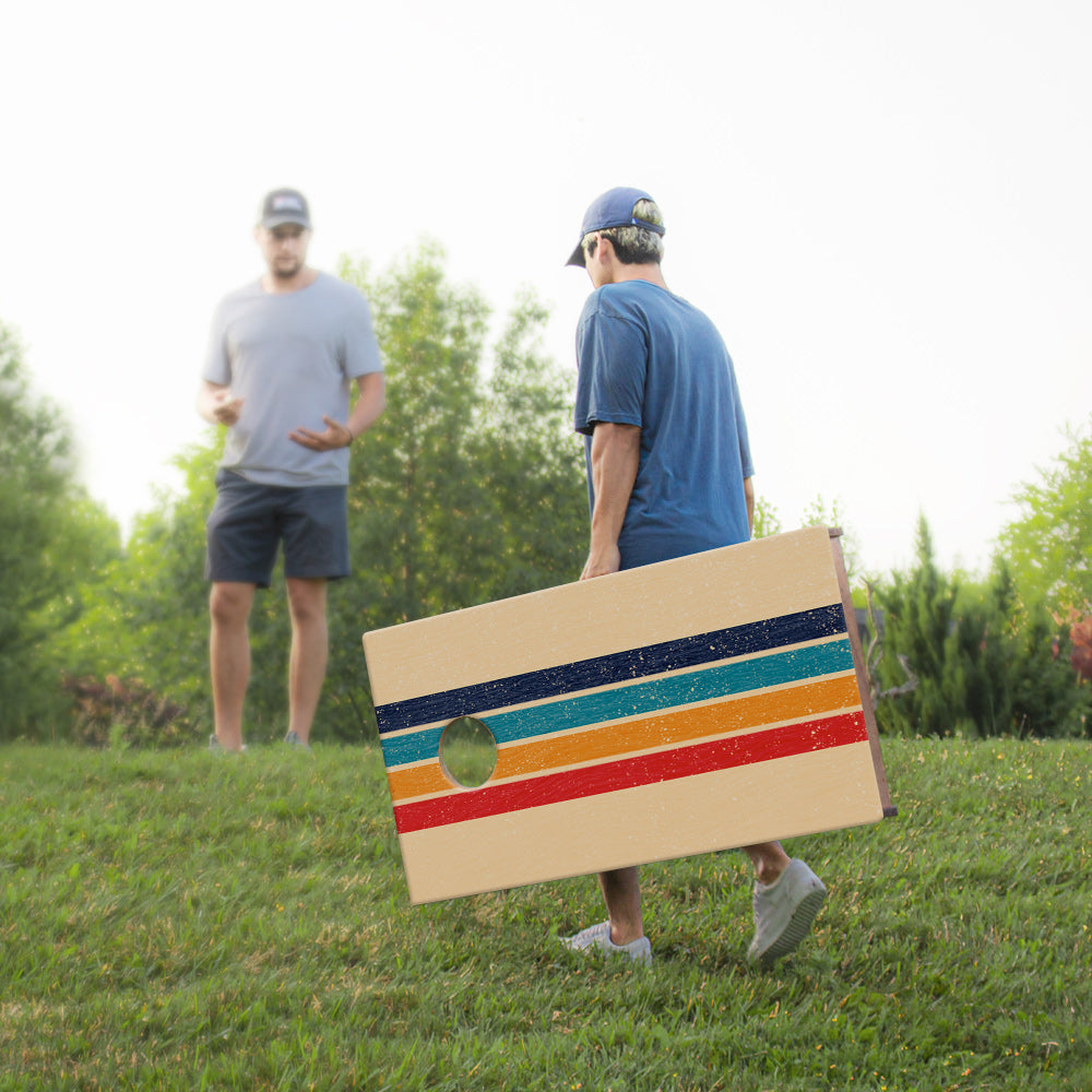 2x4 Sig Pro Retro Stripes Professional Regulation Cornhole Boards