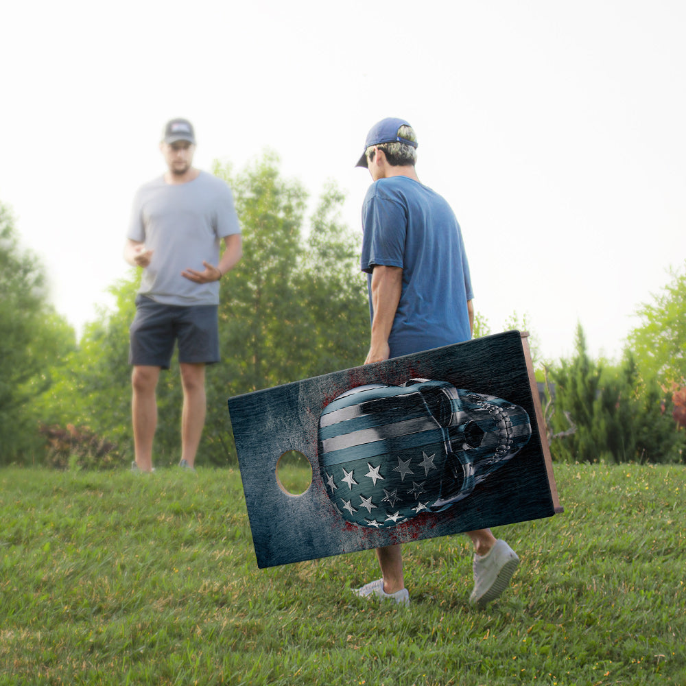 2x4 Sig Pro USA Skull Professional Regulation Cornhole Boards