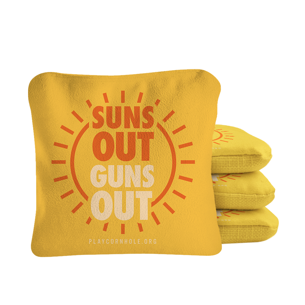 6-in Synergy Pro Suns Out Guns Out Professional Regulation Cornhole Bags