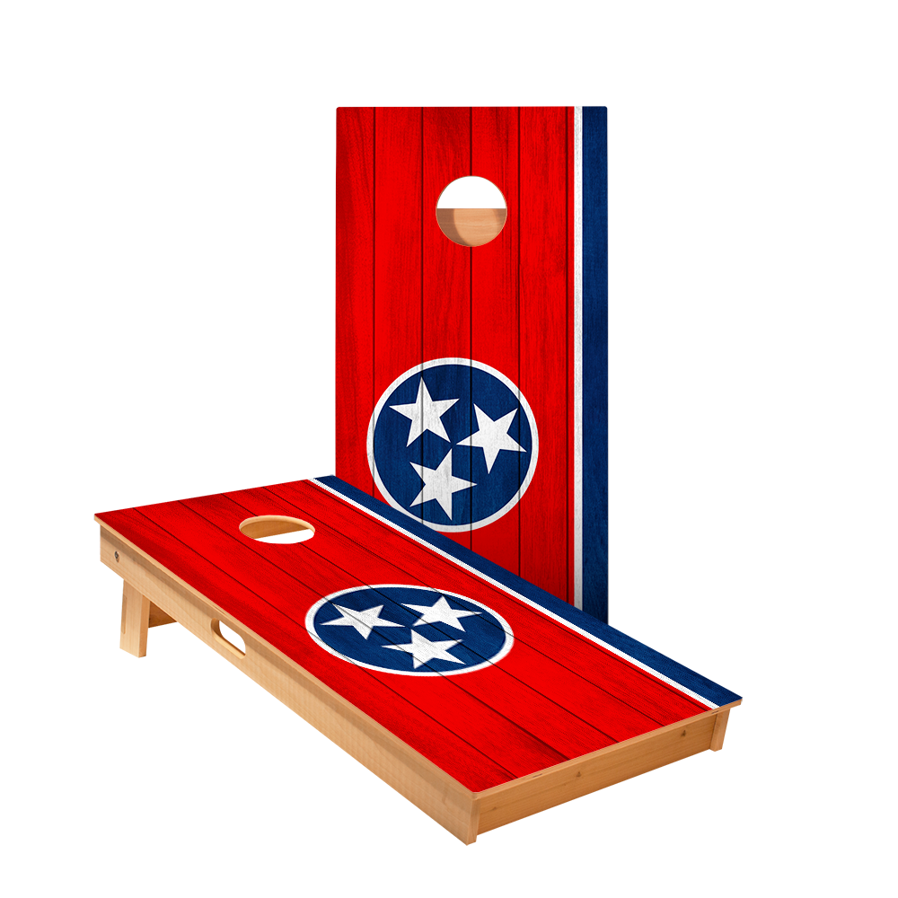 2x4 Star Tennessee Flag Professional Regulation Cornhole Boards