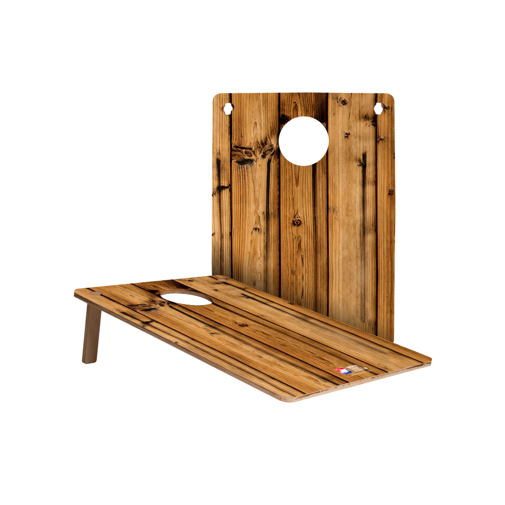 Weathered Barn Wood Jamboree Cornhole Boards