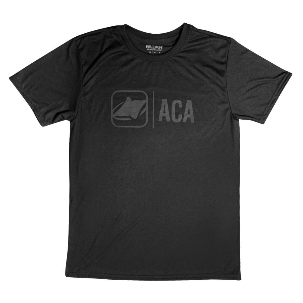 ACA Black T-Shirt with Gray ACA Logo - SML 106252 - 01US | American Cornhole Association