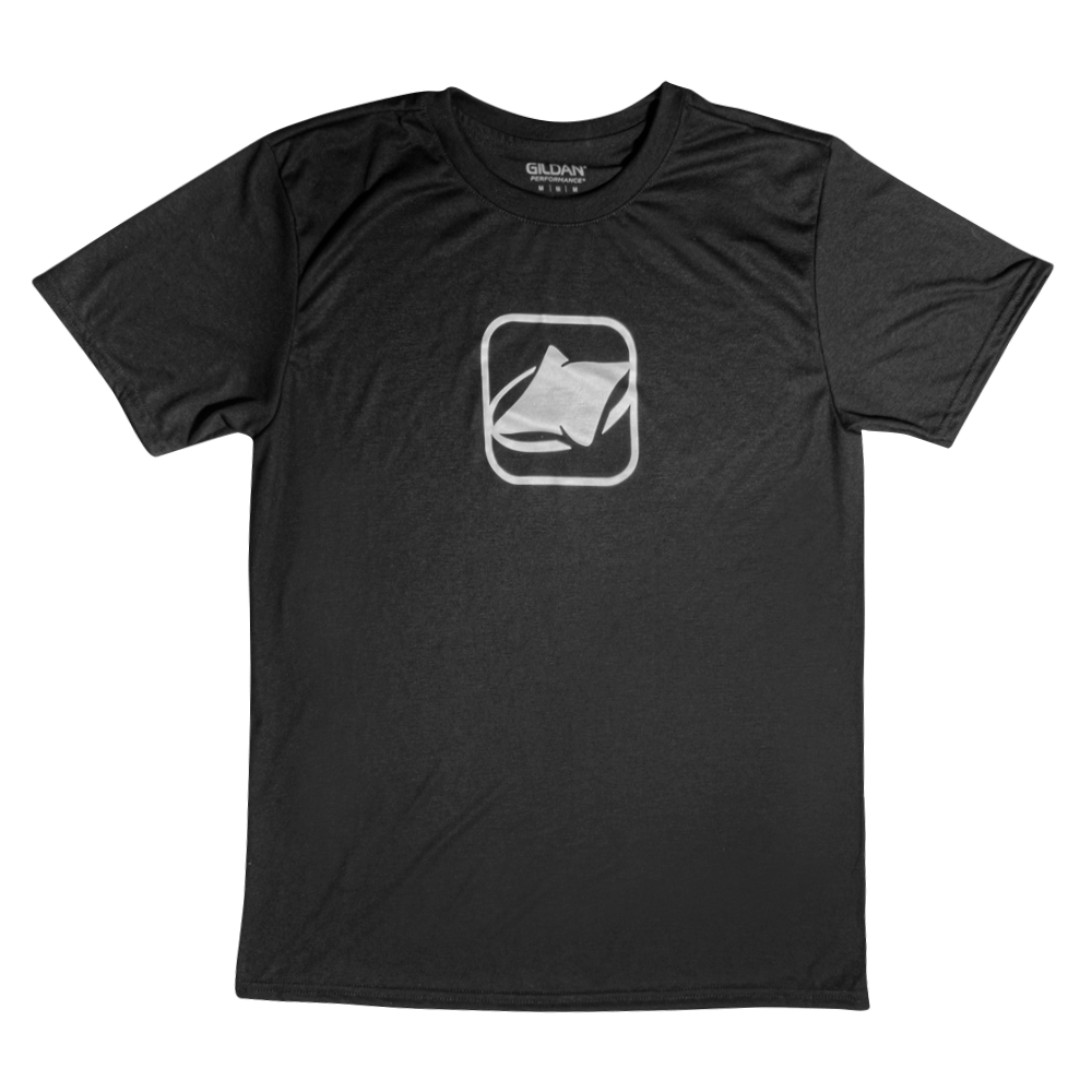 ACA Black T-Shirt with Silver ACA Square Logo - SML 106253 - 02US | American Cornhole Association