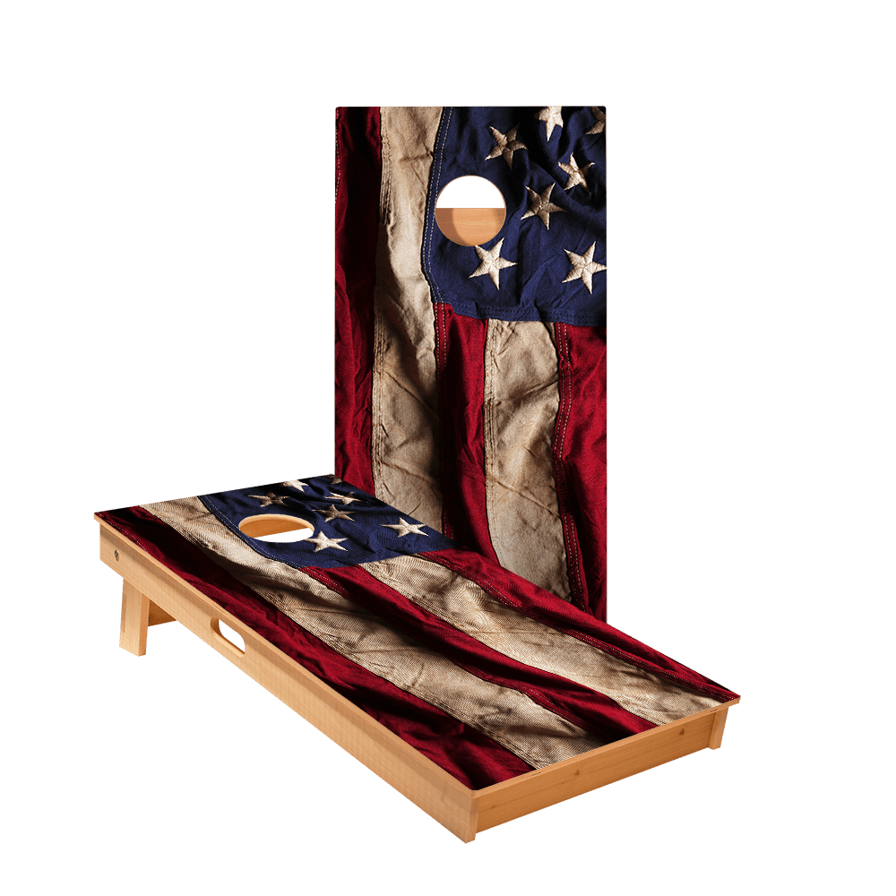 American Flag Cloth Star Cornhole Boards - ACA - 000001 | American Cornhole Association
