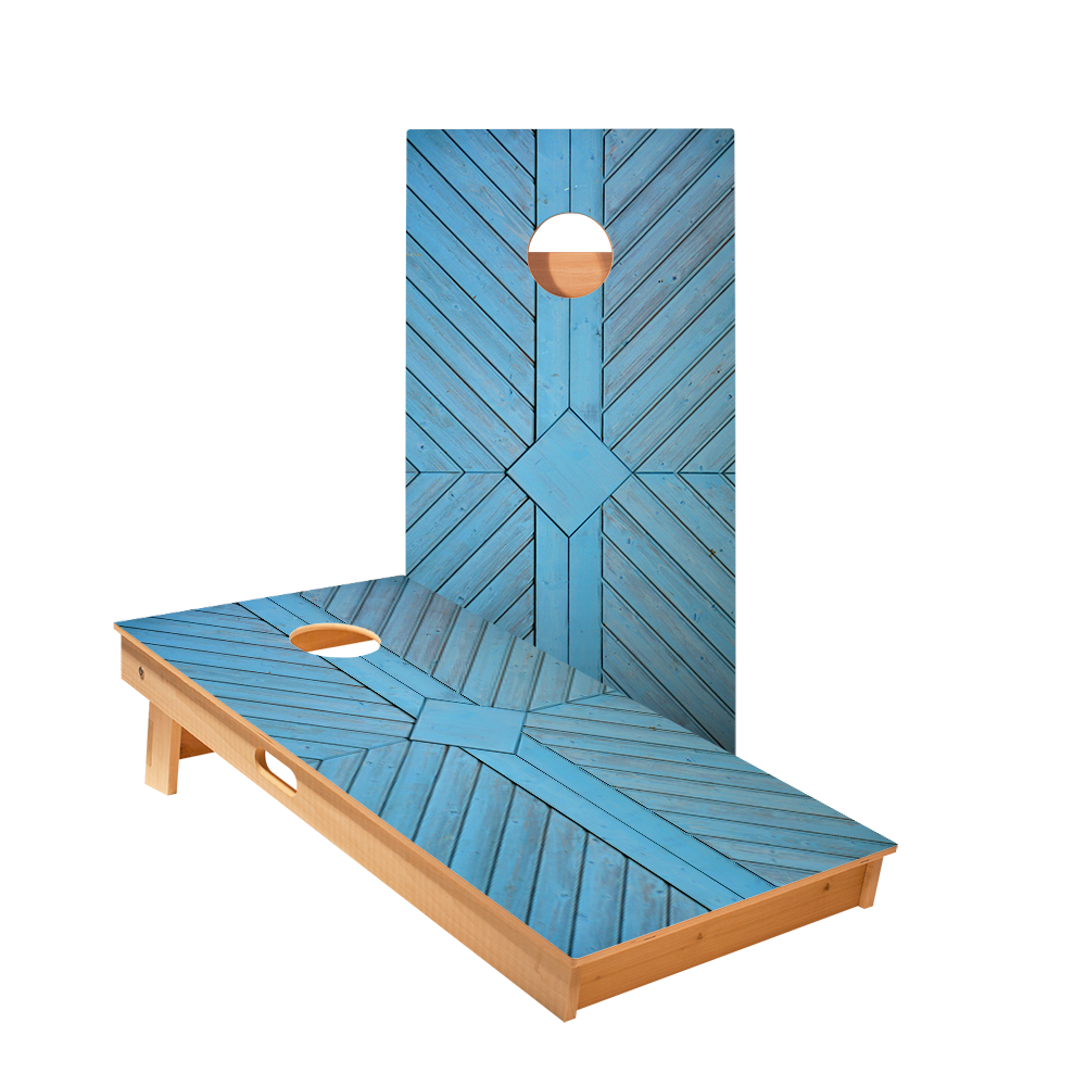 2x4 Star Blue Panel Wood Professional Regulation Cornhole Boards