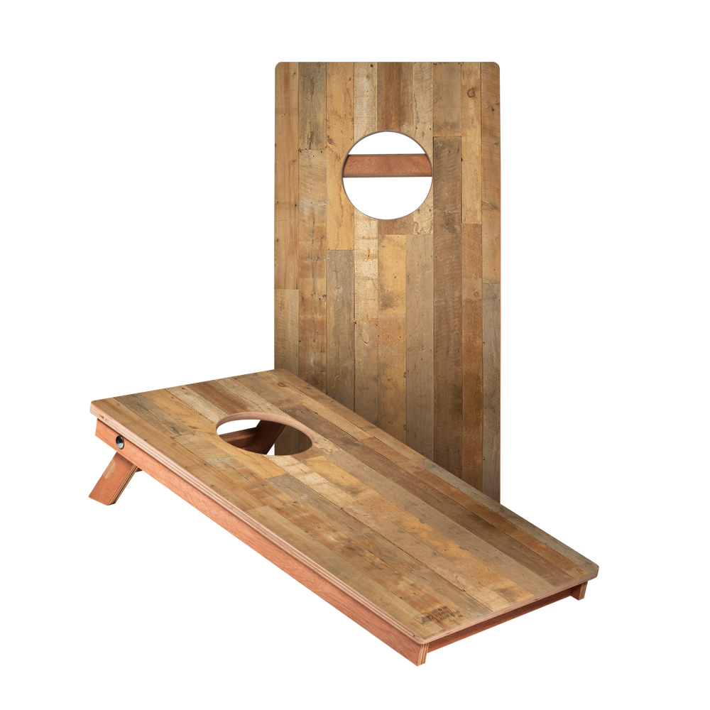 1x2 Backyard 1200 Distressed Wood Recreation Cornhole Boards
