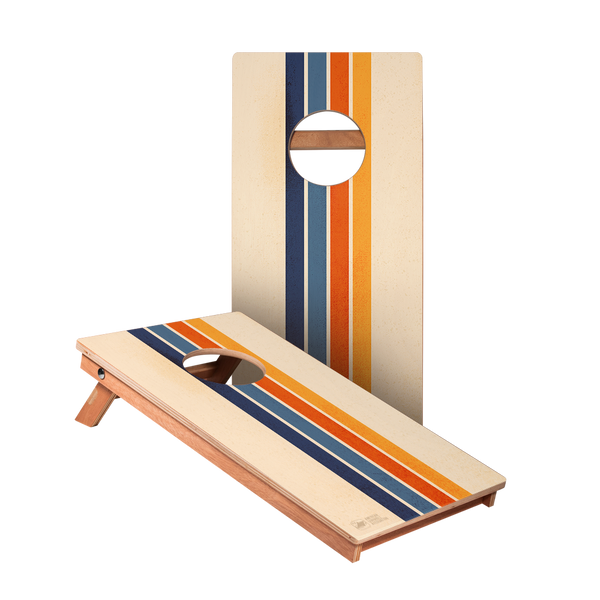 Vintage Stripes Backyard 1x2 ft Cornhole Boards - American