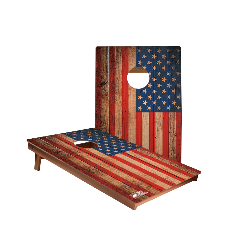2x3 Backyard 2300 Distressed Wood Flag Recreational Cornhole Boards
