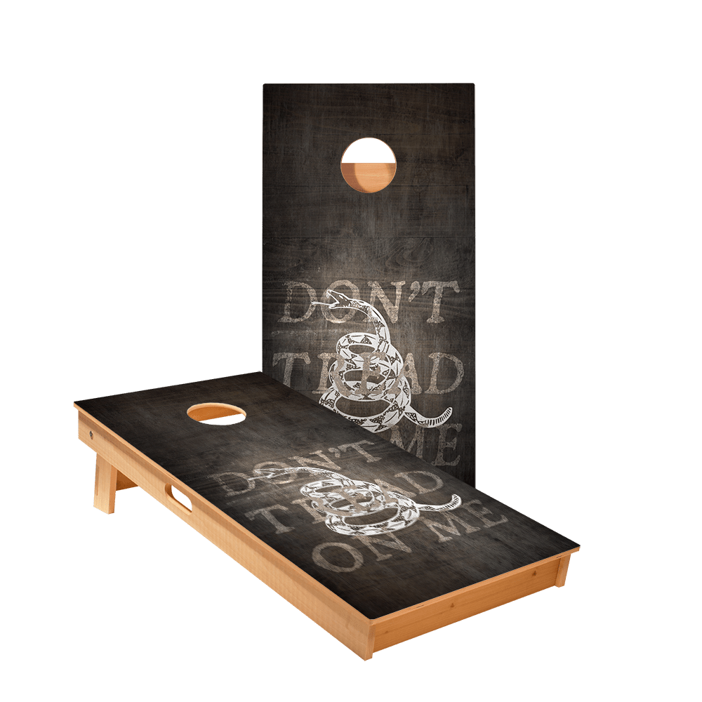 Don’t Tread On Me Black Star Cornhole Boards - ACA - 000175 | American Cornhole Association