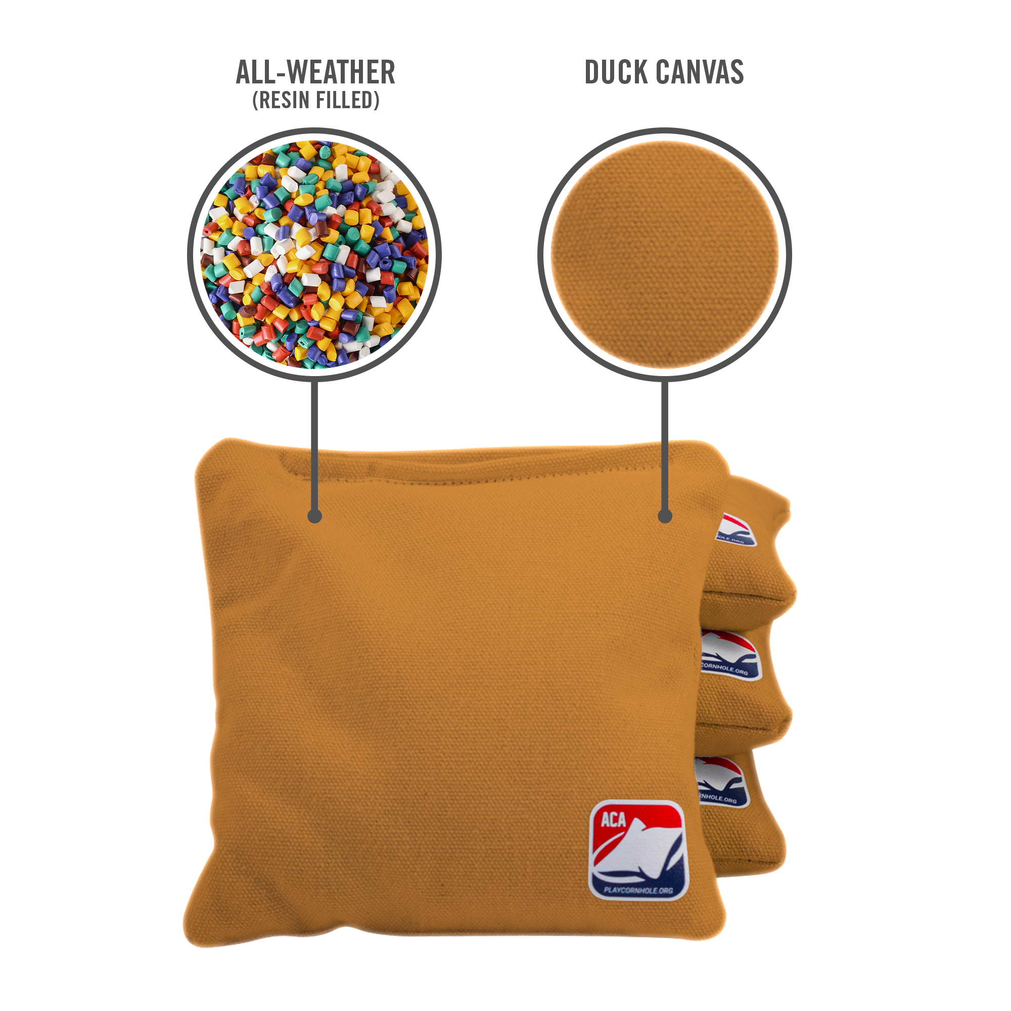 6-in Daily 66x Gold Competition Regulation Cornhole Bags