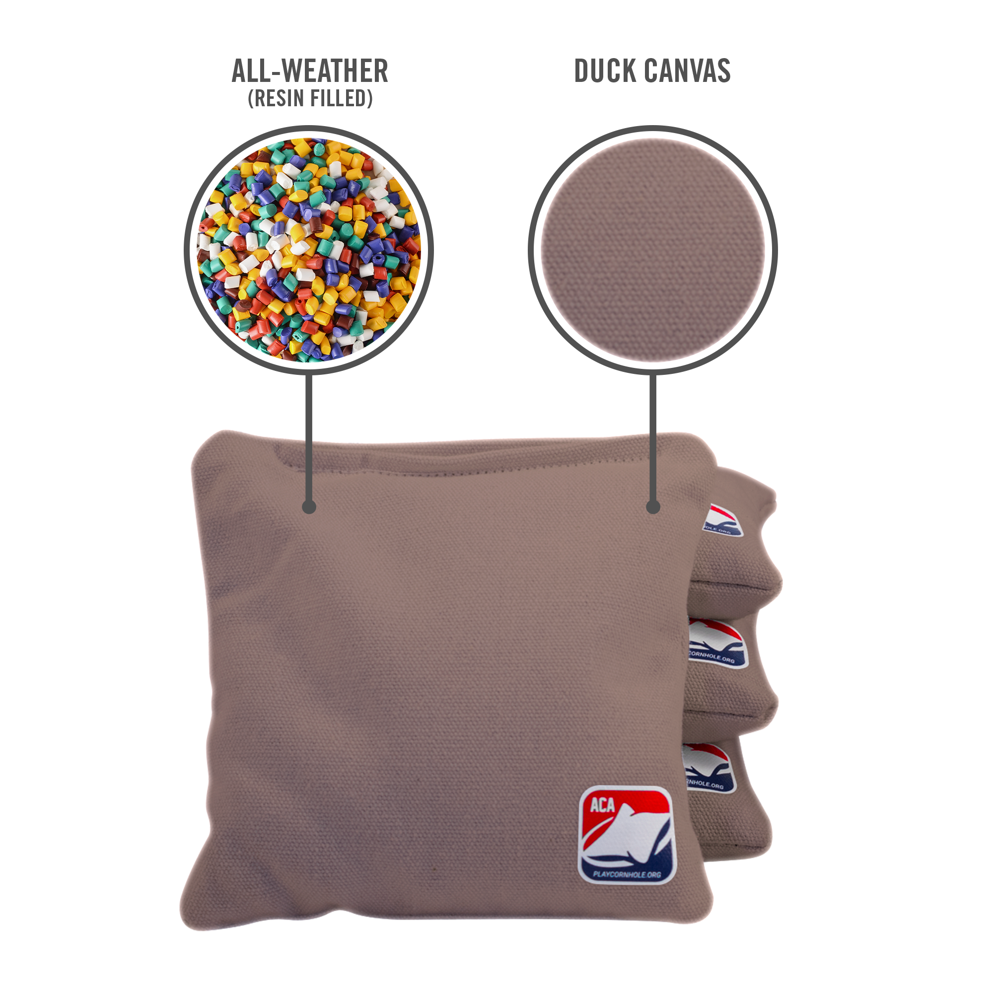 6-in Daily 66x Gray Competition Regulation Cornhole Bags