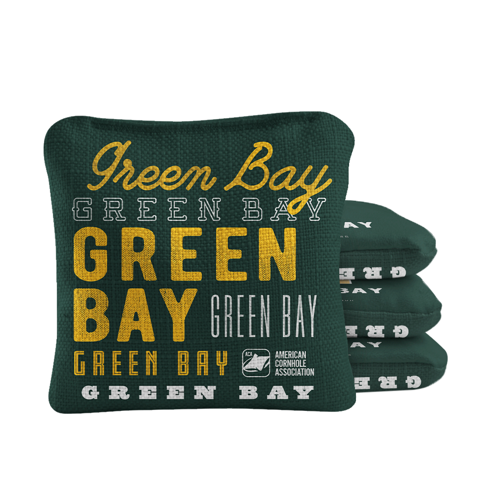 6-in Synergy Pro Gameday Green Bay Football Professional Regulation Cornhole Bags