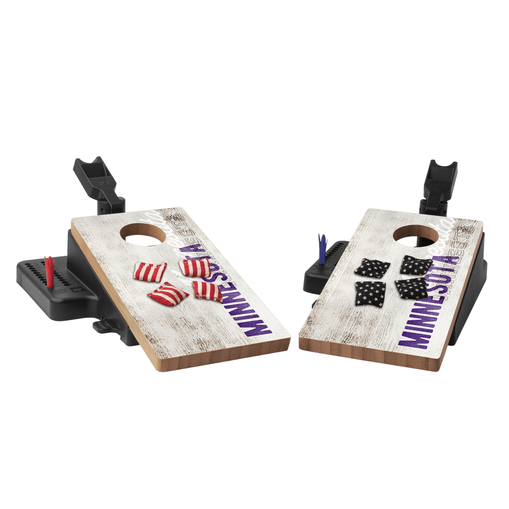 Minnesota Football Vintage Gameday Double Chuck Mini Cornhole Tabletop Game - 105790 - 30 | American Cornhole Association