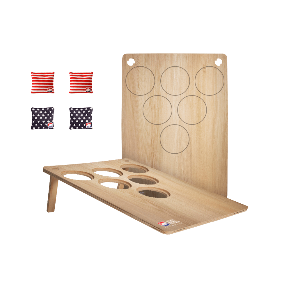 Modern Light Wood Jamboree 6H Cornhole Pong, - American Cornhole Association