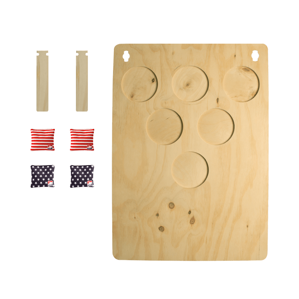 Modern Light Wood Jamboree 6H Cornhole Pong, - American Cornhole Association
