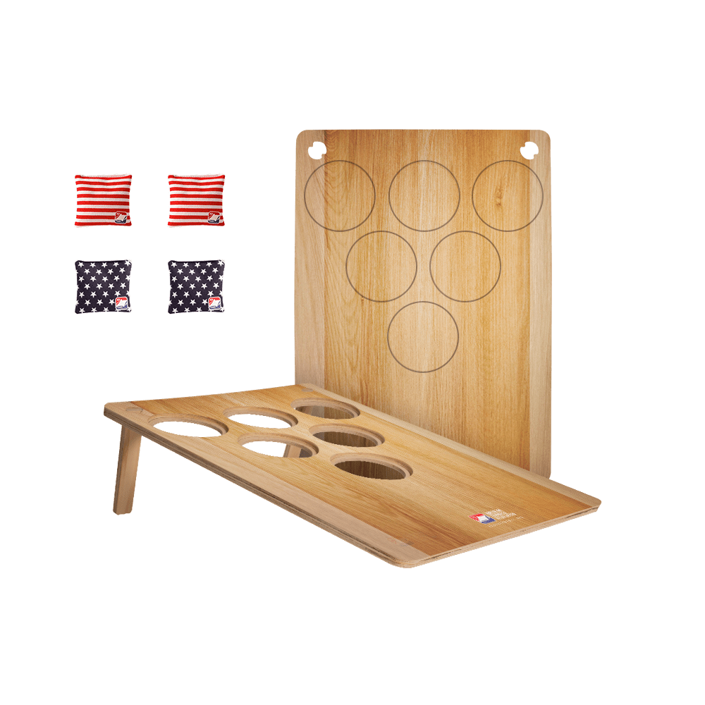 Modern Two Tone Wood Jamboree 6H Cornhole Pong - 106884 - 425 | American Cornhole Association