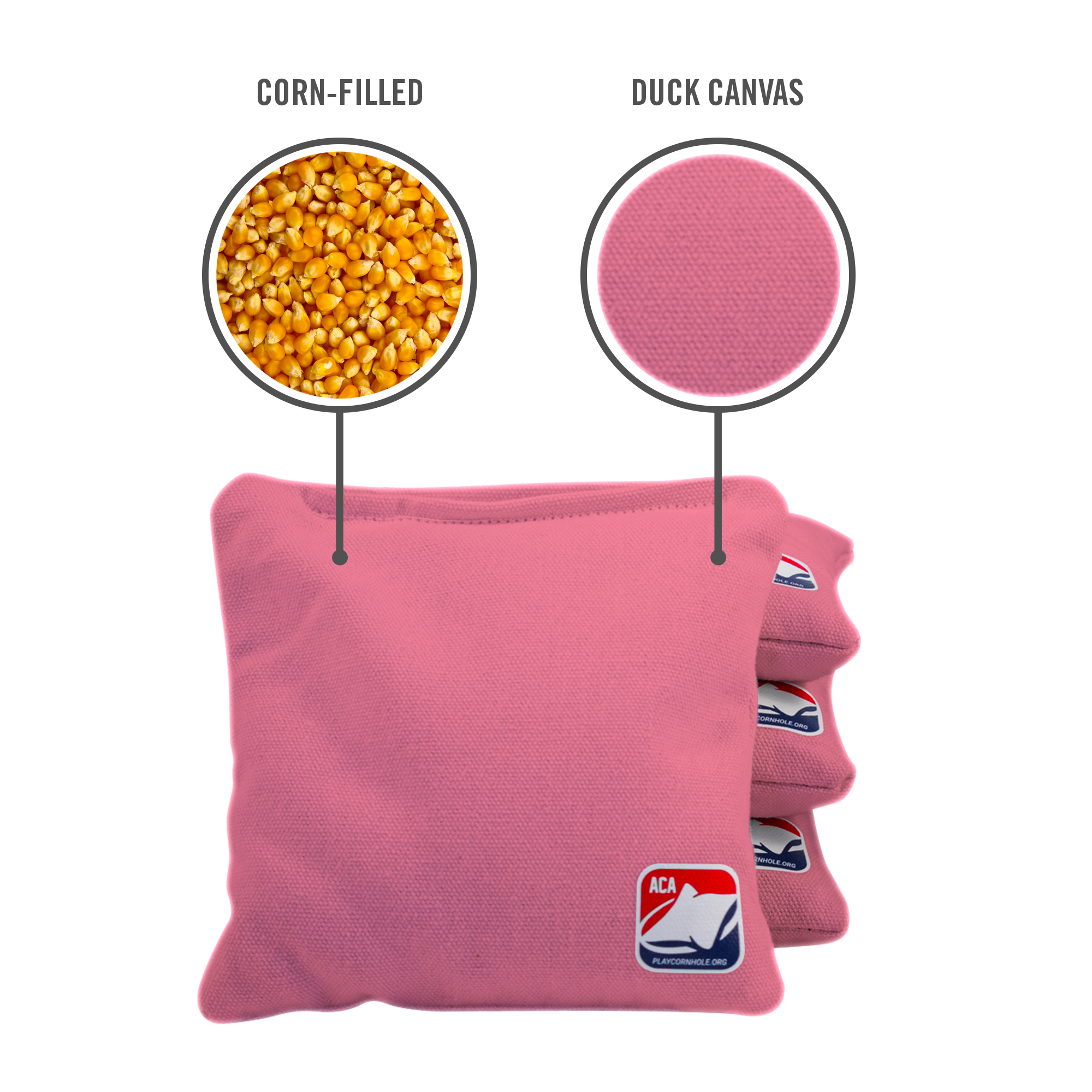 6-in Daily 66 Pink Competition Regulation Cornhole Bags