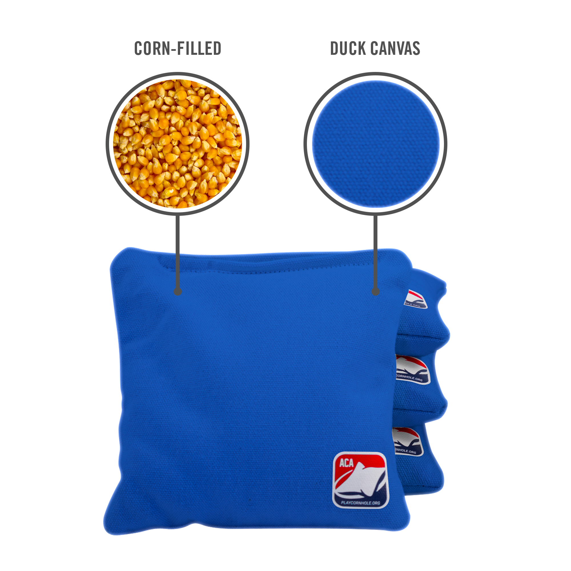 6-in Daily 66 Royal Blue Competition Regulation Cornhole Bags