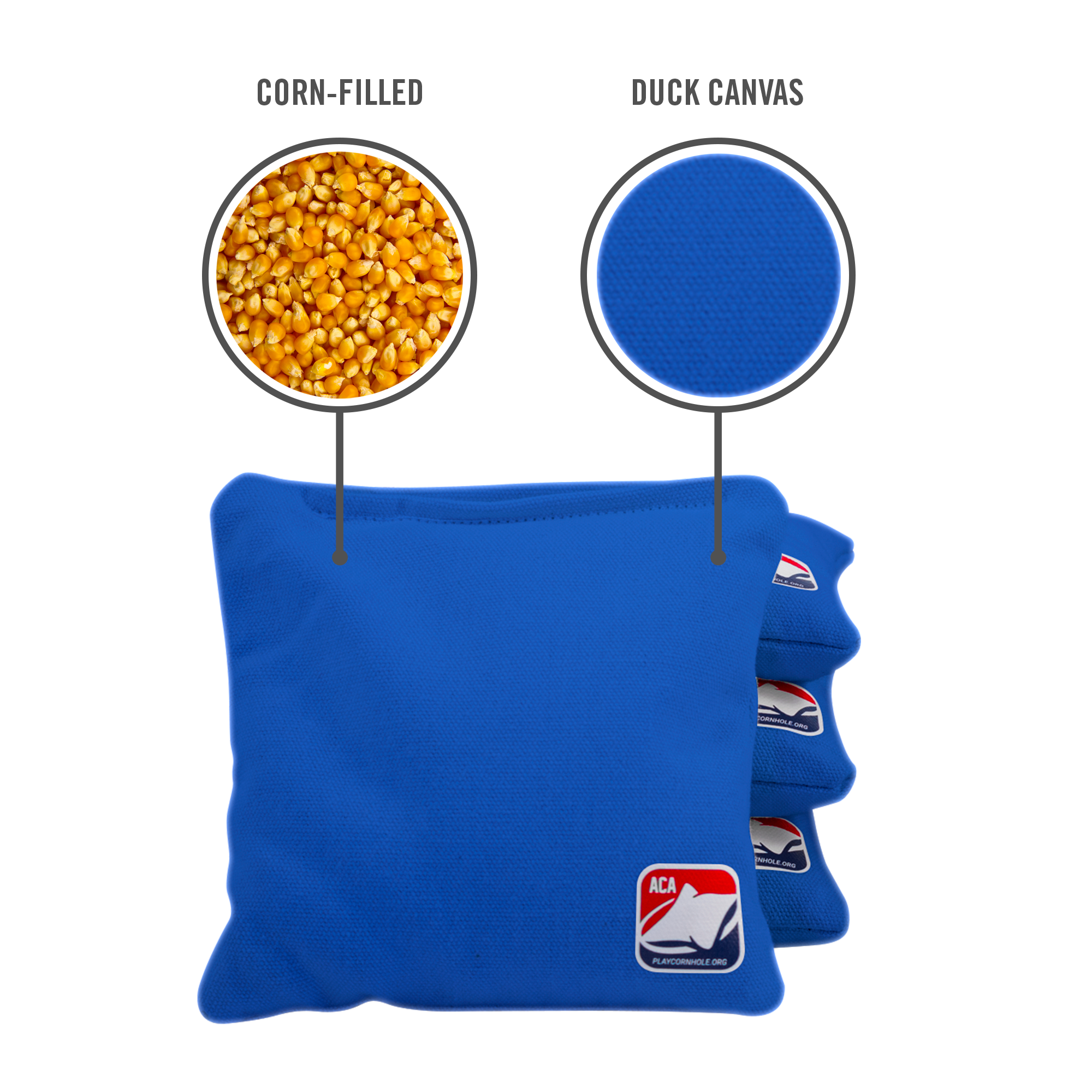Royal Blue Daily 66 Cornhole Bags