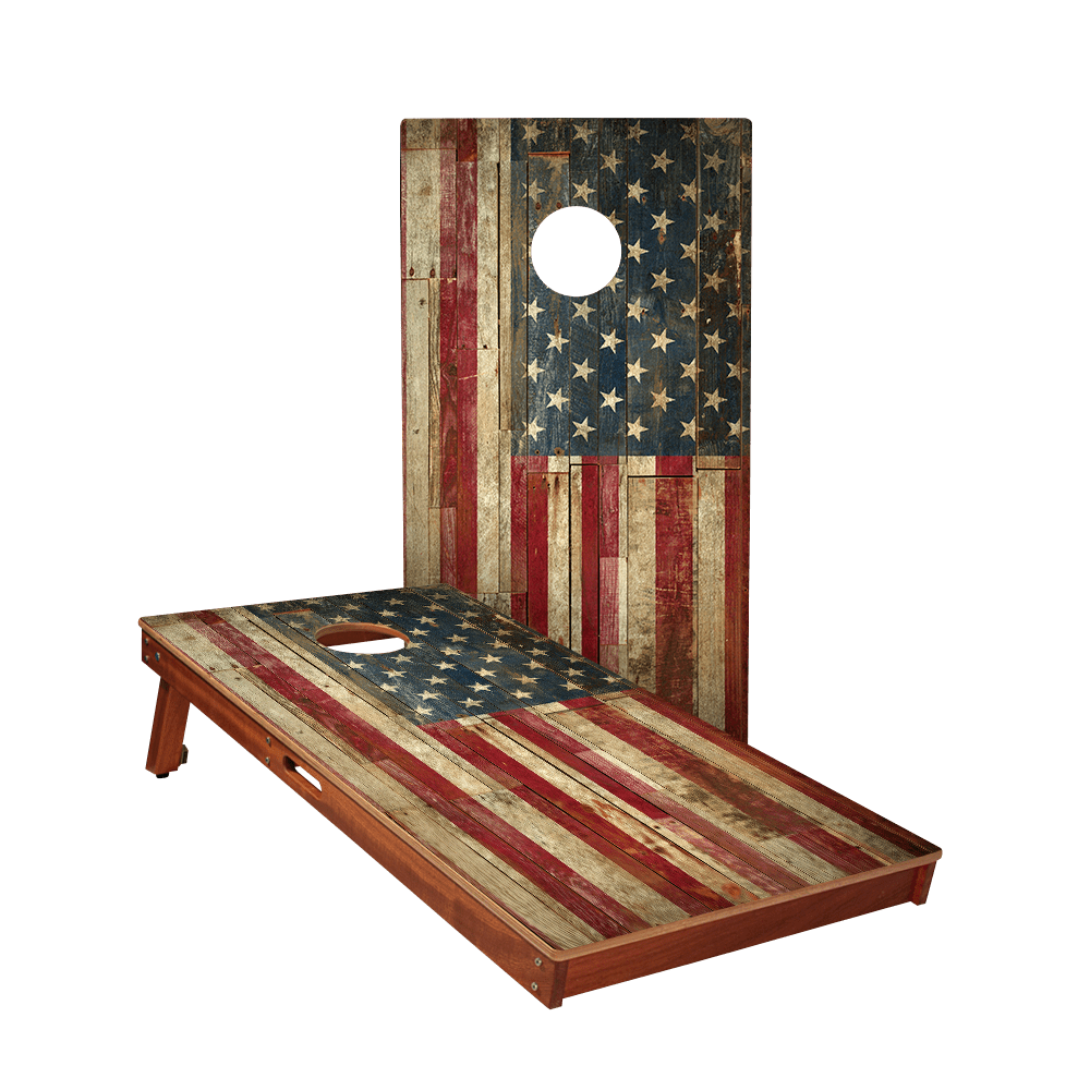 Rustic American Flag Sig Pro Cornhole Boards - 105794 - 5 | American Cornhole Association