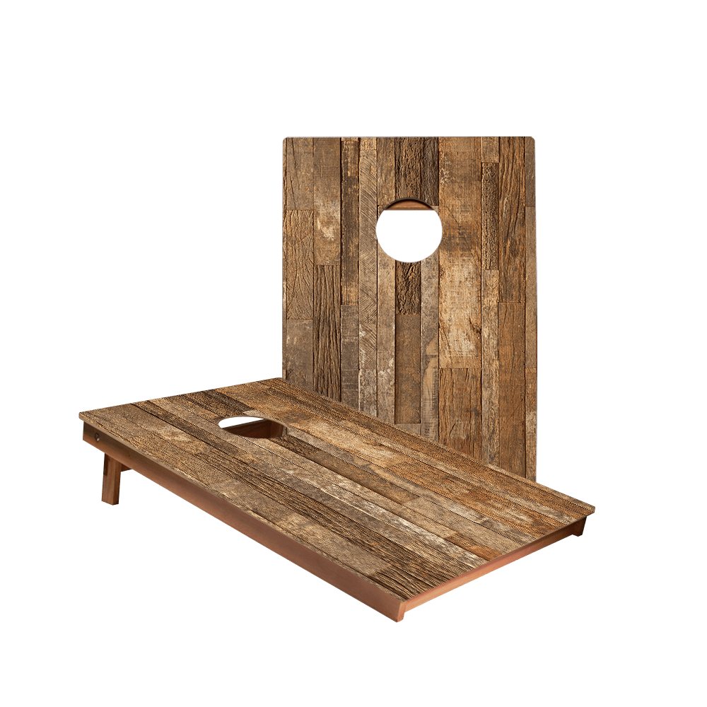 Rustic Wood Panel Backyard 2300 Cornhole Boards - PACA - 900009 | American Cornhole Association