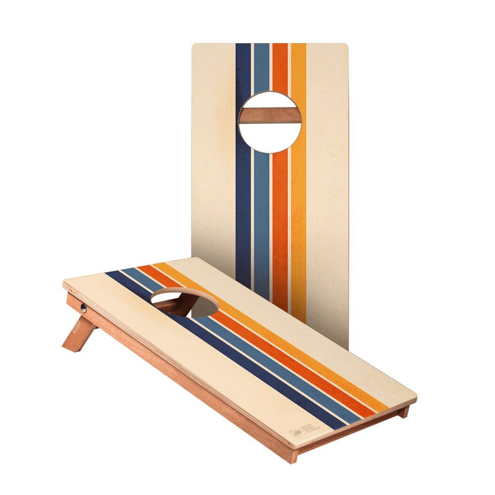 Vintage Stripes Backyard 1x2 ft Cornhole Boards - WACA - 500416 | American Cornhole Association