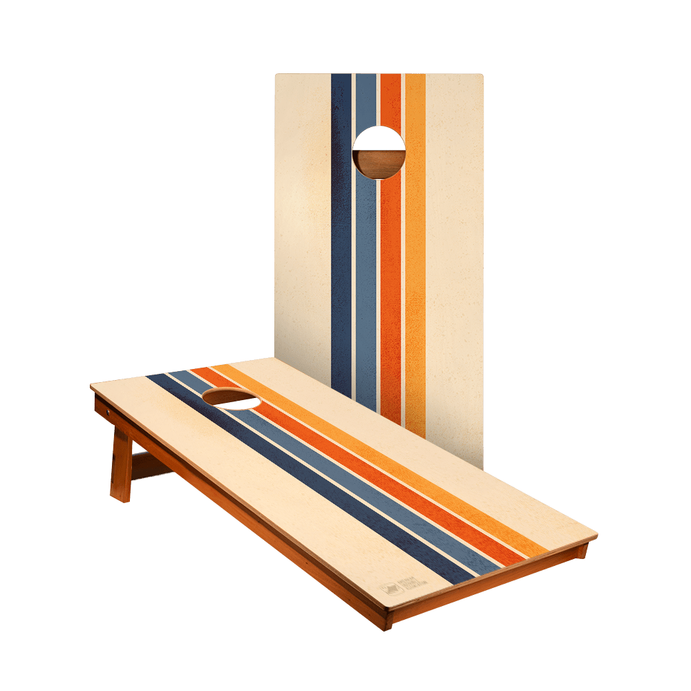 Vintage Stripes Backyard 2400 Cornhole Boards - WACA - 000416 | American Cornhole Association