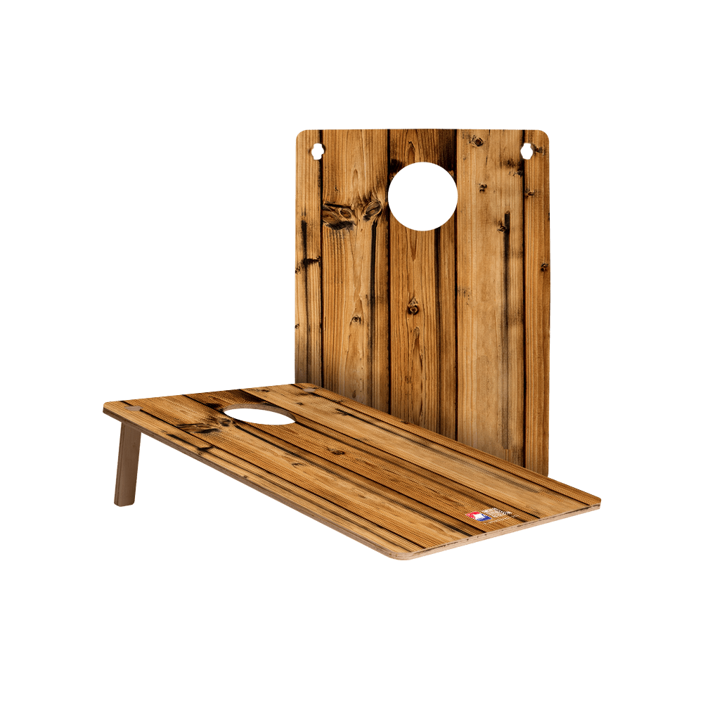 Weathered Barn Wood Jamboree Cornhole Boards - 106883 - 420 | American Cornhole Association