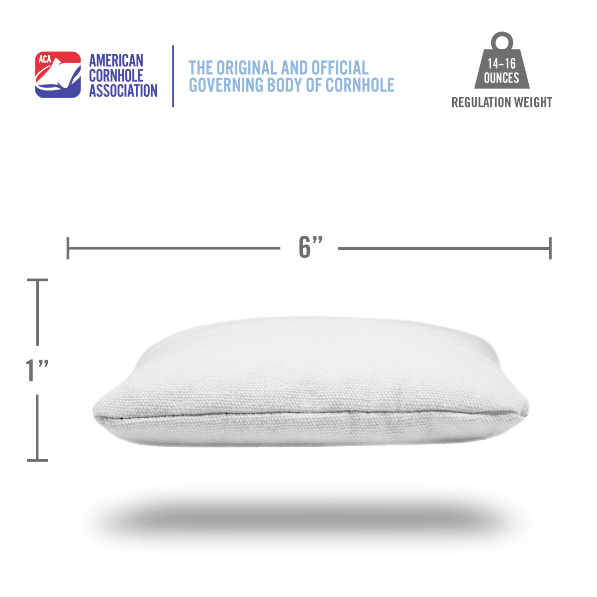 White Daily 66x Cornhole Bags, - American Cornhole Association
